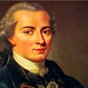 Maleri der forestiller Immanuel Kant